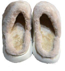 تصویر روفرشی پولیشی زنانه ساده کرم 