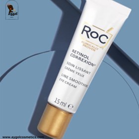 تصویر کرم دور چشم رینکل کورکت رک سری رتینول کورکشن ROC RETINOL CORREXION WRINKLE CORRECT EYE REVIVING CREAM 