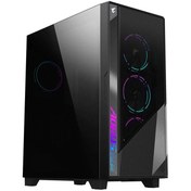 تصویر کیس گیمینگ گیگابایت مشکی Case GigaByte Aorus C500 Glass GigaByte AORUS C500 Glass Black Mid Tower Gaming Case