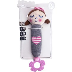 تصویر جغجغه سوسیسی دندان گیر دار دختر Baby4Life rattle toy code:CLTY09G