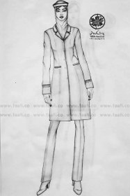 تصویر مانتو شلوار اداری | مدل زمرد | یقه آمریکایی | کد 2010 