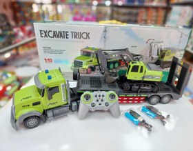 تصویر ماشین کنترلی تریلی با بیل مکانیکی کد 8010 