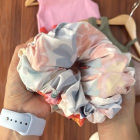 تصویر ست پوشاک دخترانه کراپ شلوار ساحل رنگ نارنجی 