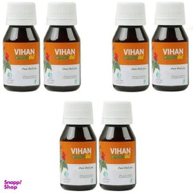 تصویر روغن کرچک ویهان (Vihan) کد Castor6 حجم 40 میلی لیتر مجموعه 6 عددی 