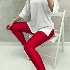 تصویر لگ زنانه آل کیم چیک شاین رنگ قرمز 