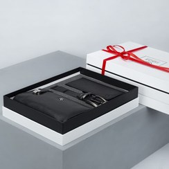 تصویر ست چرم پارس (کیف پالتویی، کمربند، کیف پاسپورتی) 