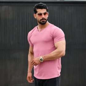 تصویر تیشرت مردانه یقه کوبایی کد 16194 Men's t-shirt with Cuban collar