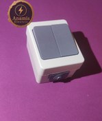 تصویر کلید بارانی دو پل روکار صنعتی بهداد الکتریک 