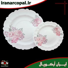 تصویر سرویس غذاخوری 25 پارچه آرکوپال (۶ نفره) آنوهه صورتی iropal 25 Pcs