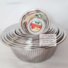 تصویر سرویس آبکش استیل 11 پارچه یونیک 11 unique fabric steel strainer service