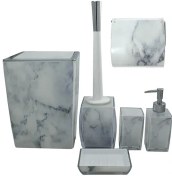 تصویر ست بهداشتی کلاسیک ماربل سفید لیمون کد 2023 