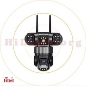 تصویر دوربین مدار بسته سیمکارتی ۱۲ مگاپیکسل مدل S388-V با سه لنز واقعی قابل تنظیم چرخشی 