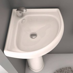 تصویر روشویی گوشه پایه دار آبتین سینا چینی Abtin legged Basin