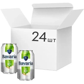 تصویر ماءالشعیر باواریا طعم سیب ۳۳۰ میلی لیتر باکس 24 عددی Beer Non Alcoholic Bavaria Apple 330 ml