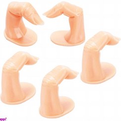تصویر فینگر کاشت ناخن تمرینی ناخنکار مدل انگشت مصنوعی بسته ۵ عددی 
