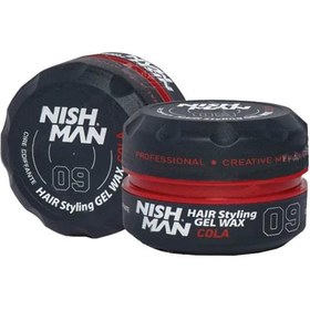 تصویر واکس مو نیشمن مشکی قرمز 09 مدل Nishman Hair Styling Gel Wax COLA حجم 150 میل 