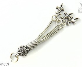 تصویر کرکوش نقره سه رشته ای کد 44859 