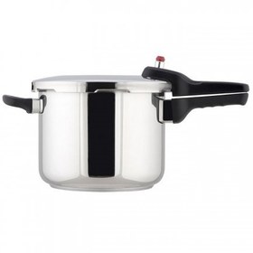 تصویر زودپز پارس استیل ۶ لیتری کف سه لایه با در پیرکس 