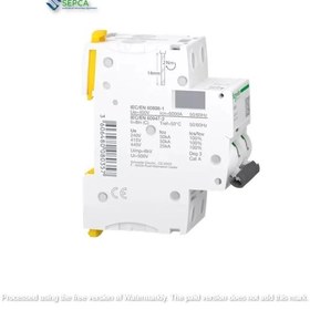 تصویر کلید مینیاتوری اشنایدر الکتریک 2پل آمپر 4A تیپ C مدل A9F74204 Miniature circuit breaker (MCB), Acti9 iC60N, 2P, 4A, C curve, 6000A (IEC/EN 60898-1), 50kA (IEC/EN 60947-2)