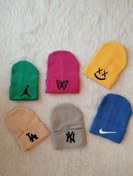 تصویر کلاه بافت رنگی اسپرت 