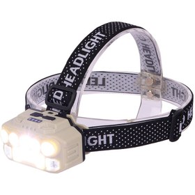 تصویر چراغ پیشانی هدلایت HX-817 HX-817 Headlamp Rechargeable Multi-Light Source Headlight