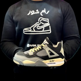 تصویر کتونی نایک جردن 4 مدل Air jordan 4 off white (costume) 