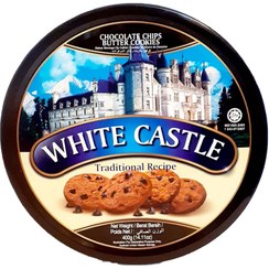 تصویر کوکی شکلاتی جعبه فلزی WHITE CASTLE وایت کاستل 140 گرم 