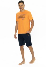 تصویر ست پیژامه فاق نرمال آستین کوتاه راسته مردانه | یو اس پولو U.S. Polo Assn. USP18874 