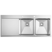 تصویر سینک ظرفشویی کن مدل BCN202 دو لگن توکار استیل 