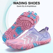 تصویر کفش آبی plankzone مدل reghez رنگ صورتی بنفش 