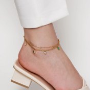 تصویر پابند استیل 316 نگین دار 