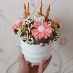 تصویر گلدان شمع بابونه 