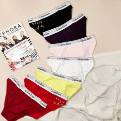 تصویر شورت زنانه نخ پنبه کمر کش مدل کلوین کلین Celvin Klein