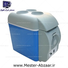 تصویر یخچال مسافرتی 12 ولت فندکی سرد و گرم خودرو 7.5 لیتری یقچال پرتابل ماشین مدل Refrigerator portable 