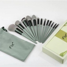 تصویر ست براش ۱۳ تکه فیکس همراه با کیف مخصوص/براش آرایشی - بنفش ا Fix 13-piece brush set with a special bag/cosmetic brush Fix 13-piece brush set with a special bag/cosmetic brush