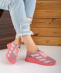 تصویر کفش اسپرت اسکیچرز جورابی زنانه و دخترانه - مشکی / ۴۰ Skechers