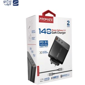 تصویر شارژر دیواری پرومیت مدل GANCHARGE-140W توان 140 وات 