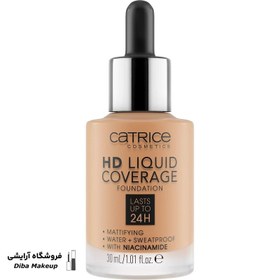 تصویر کرم پودر کاتریس سری HD مدل Catrice Liquid Coverage:پوشش بالا و سبکی فوق‌العاده 