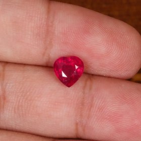 تصویر نگین یاقوت سرخ کد 30025 ruby stone