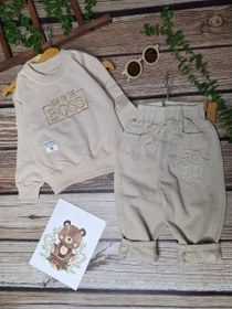 تصویر ست بلوز شلوار مجلسی کتان پسرانه،مناسب کودک تانوجوان |بچگانه 