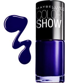 تصویر لاک ناخن میبلین مدل Color Show شماره 103 - سرمه ایی Maybelline Color Show Nail Polish No.103 Marinho