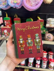 تصویر جعبه فلزی کتاب طرح کریسمسی 