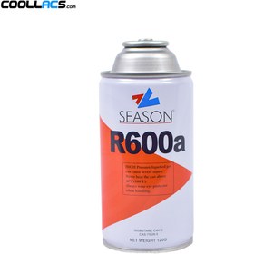 تصویر گاز R600a برند سیزن 120 گرم خالص R600a Regrigerant Gas