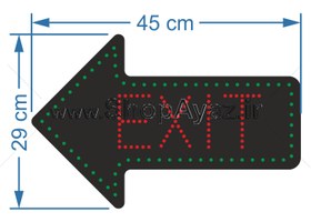 تصویر تابلو Exit سایز کوچک کد 139 