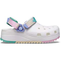 تصویر صندل کراکس سفید سبز صورتی Crocs Classic Hiker Clog White Green Pink 