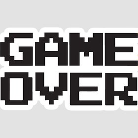 تصویر استیکر گیم اور Game Over 