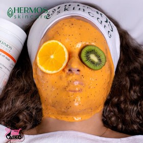 تصویر ماسک لاتکسی ویتامین سی و کیوی هرموس حجم 300 گرم Vitamin C and Hermos kiwi latex mask, volume 300 grams