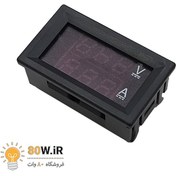 تصویر ولتمتر آمپرمتر 100V/10A روپنلی دو رنگ 