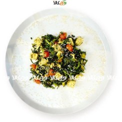 تصویر مواد لازم اسکرامبلی توفو و اسفناج وگان 