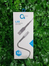 تصویر کابل شارژ تایپ سی مدل اکسیژن LX8 OXYGEN LX8